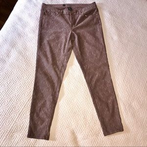 Mossimo (Target) mauve printed ankle pant, size 10